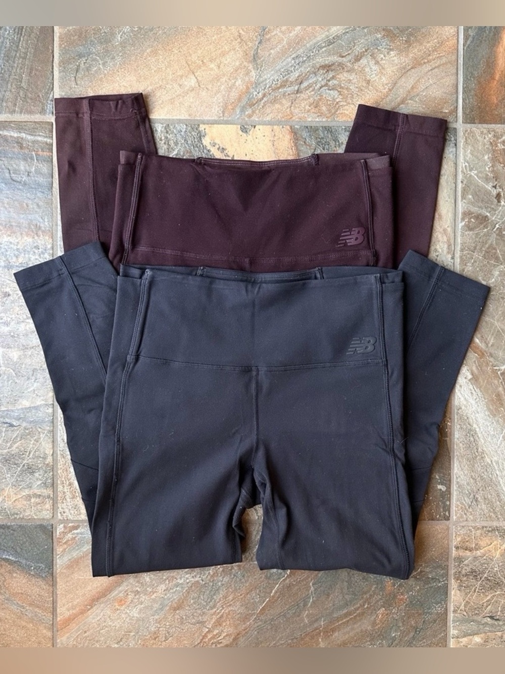 New Balance Dry Leggings Bundle Women's Size Medium Black and Maroon
